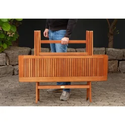 Gartentisch 'Orlando' klappbar Eukalyptusholz 120 x 70 x 74 cm