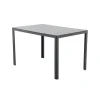 Gartentisch Stahl/Glas grau 90 x 50 x 75 cm