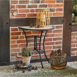 Gartentisch 'Stella' klappbar Stahl/Keramik 70 x 71 x 35,5 cm