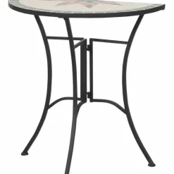 Gartentisch 'Stella' klappbar Stahl/Keramik 70 x 71 x 35,5 cm