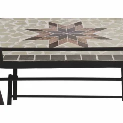 Gartentisch 'Stella' klappbar Stahl/Keramik 68 x 60 x 41 cm