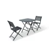 Gartentisch 'Susan' klappbar Aluminum/Glas 70 x 74 x 70 cm
