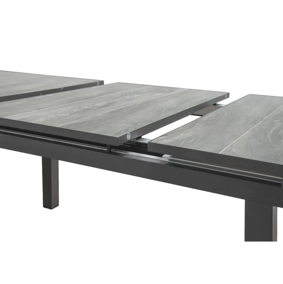 Gartentisch 'Sydney' ausziehbar Aluminium/Keramik 90 x 77 x 160/210 cm