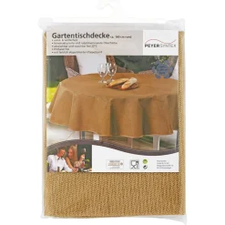 Gartentischdecke PVC rund beige Ø 160 cm