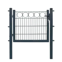 Gartentor 'Exclusive' anthrazit 100 x 80 cm, mit Ringdekor