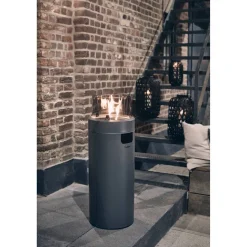Gas-Feuerstelle 'Nova LED L' grau Ø 36 x 102 cm
