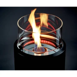 Gas-Feuerstelle 'Nova LED L' mit Schutzhülle, schwarz, Ø 36 x 102 cm