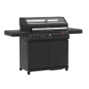 Gasgrill 'Artiso G6-SB Nero' schwarz 158 x 114,5 x 53 cm