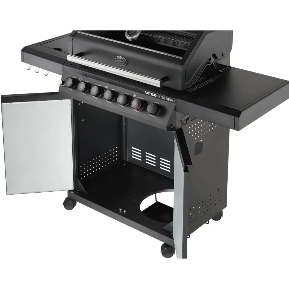 Gasgrill 'Artiso G4-SB Nero' schwarz 139 x 114,5 x 53 cm