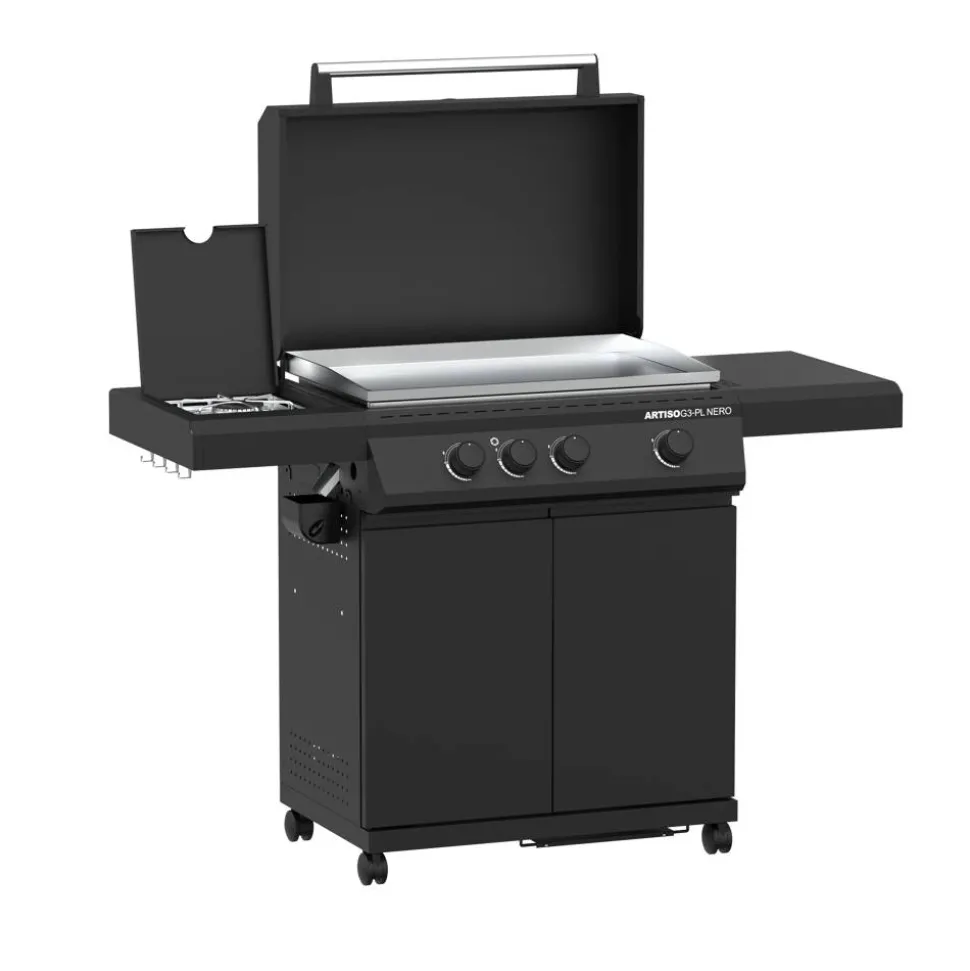 Gasgrill 'BBQ Plancha Artiso G3-PL Nero' schwarz 139,5 x 59,2 x 101,9 cm