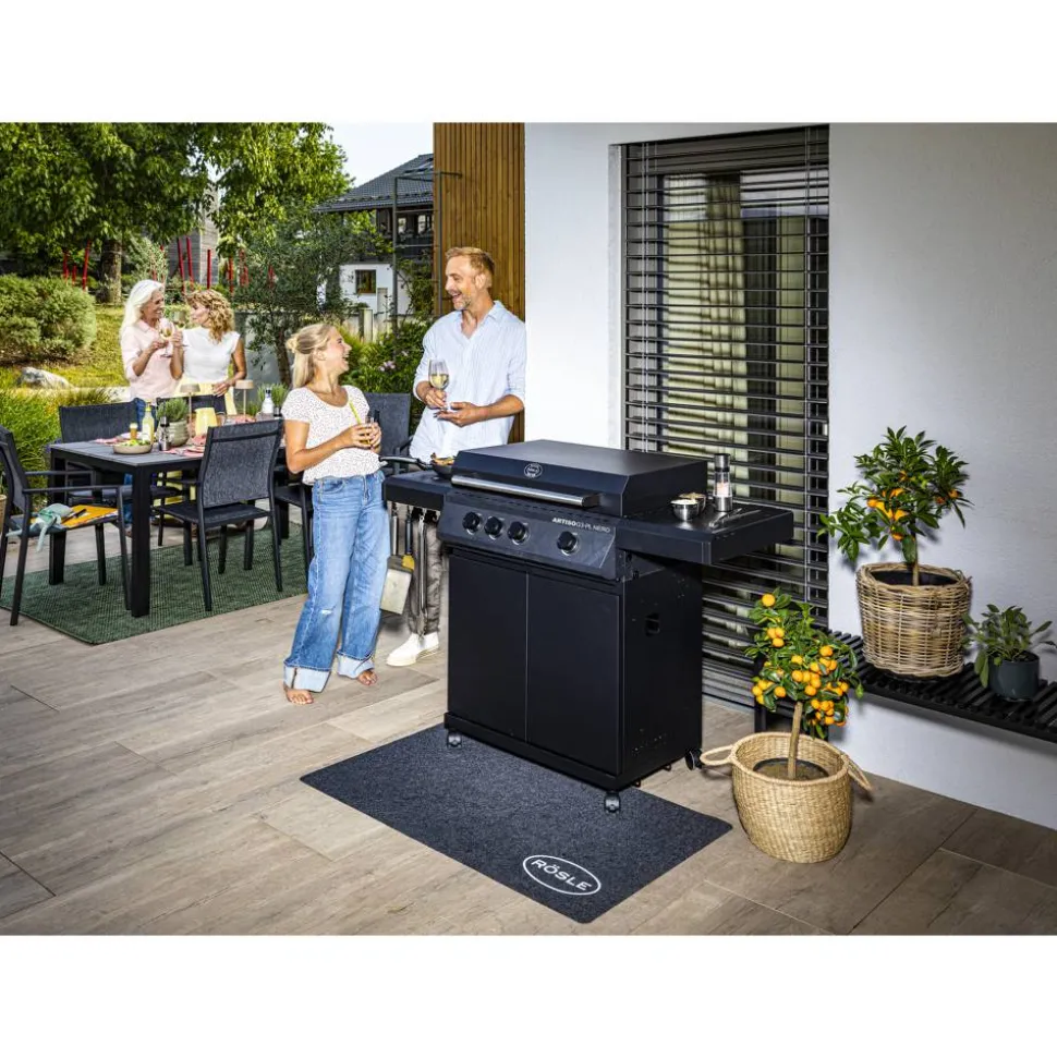 Gasgrill 'BBQ Plancha Artiso G3-PL Nero' schwarz 139,5 x 59,2 x 101,9 cm