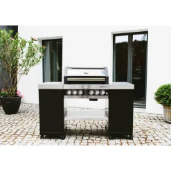 Gasgrill 'BBQ-Island Videro G4-SL Vario+' schwarz 154 x 118 x 60 cm