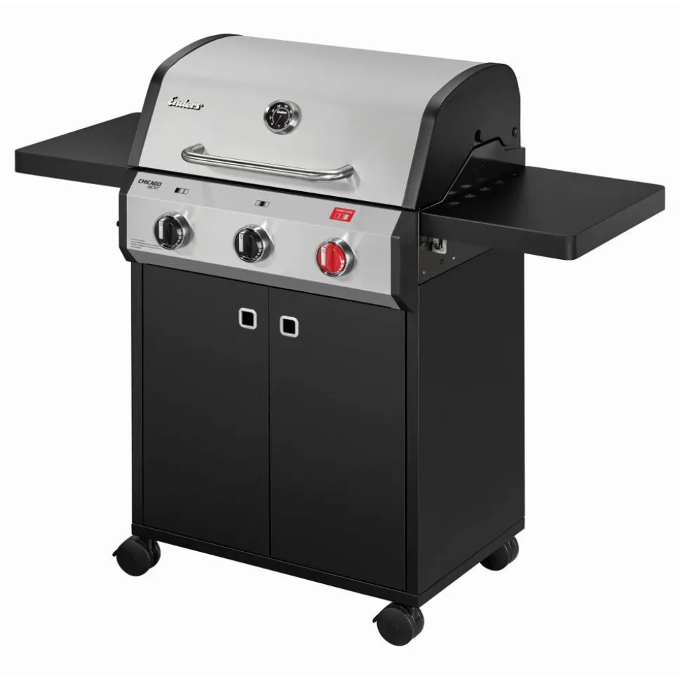Gasgrill 'Chicago Next 3 R Turbo' schwarz 124 x 108 x 51 cm