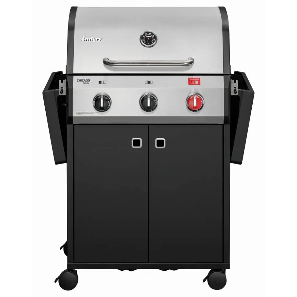 Gasgrill 'Chicago Next 3 R Turbo' schwarz 124 x 108 x 51 cm