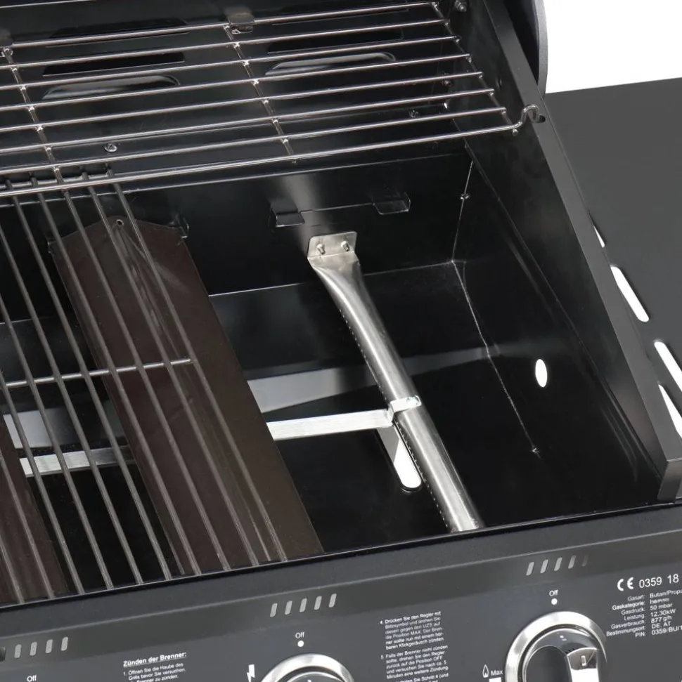 Gasgrill 'Columbus' schwarz 107,5 x 117,5 x 58,5 cm