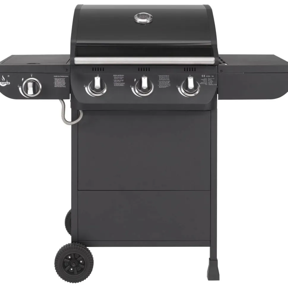 Gasgrill 'Columbus' schwarz 107,5 x 117,5 x 58,5 cm