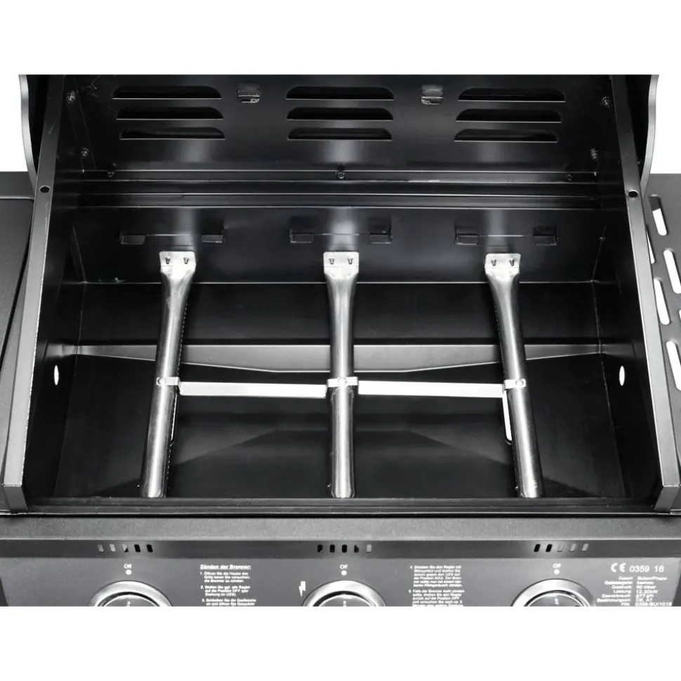 Gasgrill 'Columbus' schwarz 107,5 x 117,5 x 58,5 cm