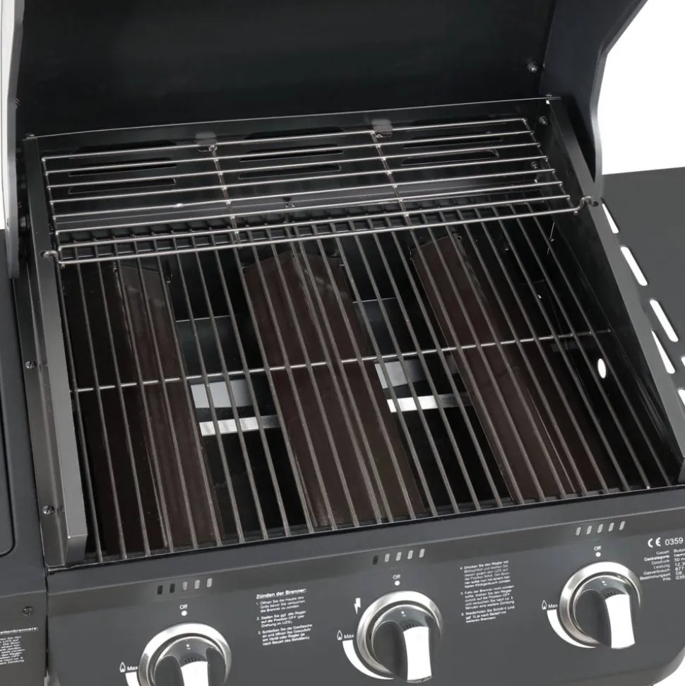 Gasgrill 'Columbus' schwarz 107,5 x 117,5 x 58,5 cm