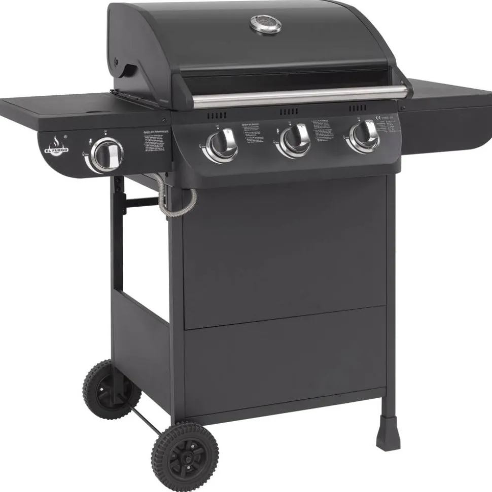 Gasgrill 'Columbus' schwarz 107,5 x 117,5 x 58,5 cm