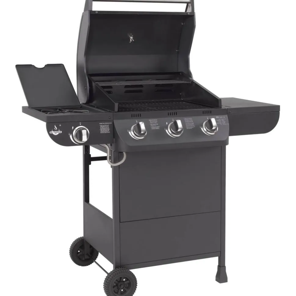 Gasgrill 'Columbus' schwarz 107,5 x 117,5 x 58,5 cm