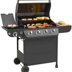 Gasgrill 'Columbus' schwarz 107,5 x 130 x 58,5 cm