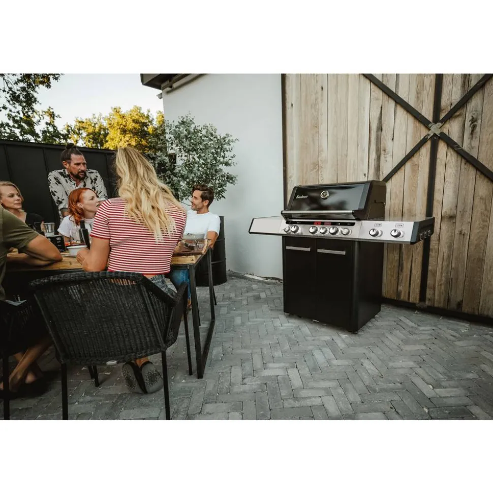 Gasgrill 'Cruster IK Uniq Pro 3' schwarz, silber 147 x 121 x 69,5 cm