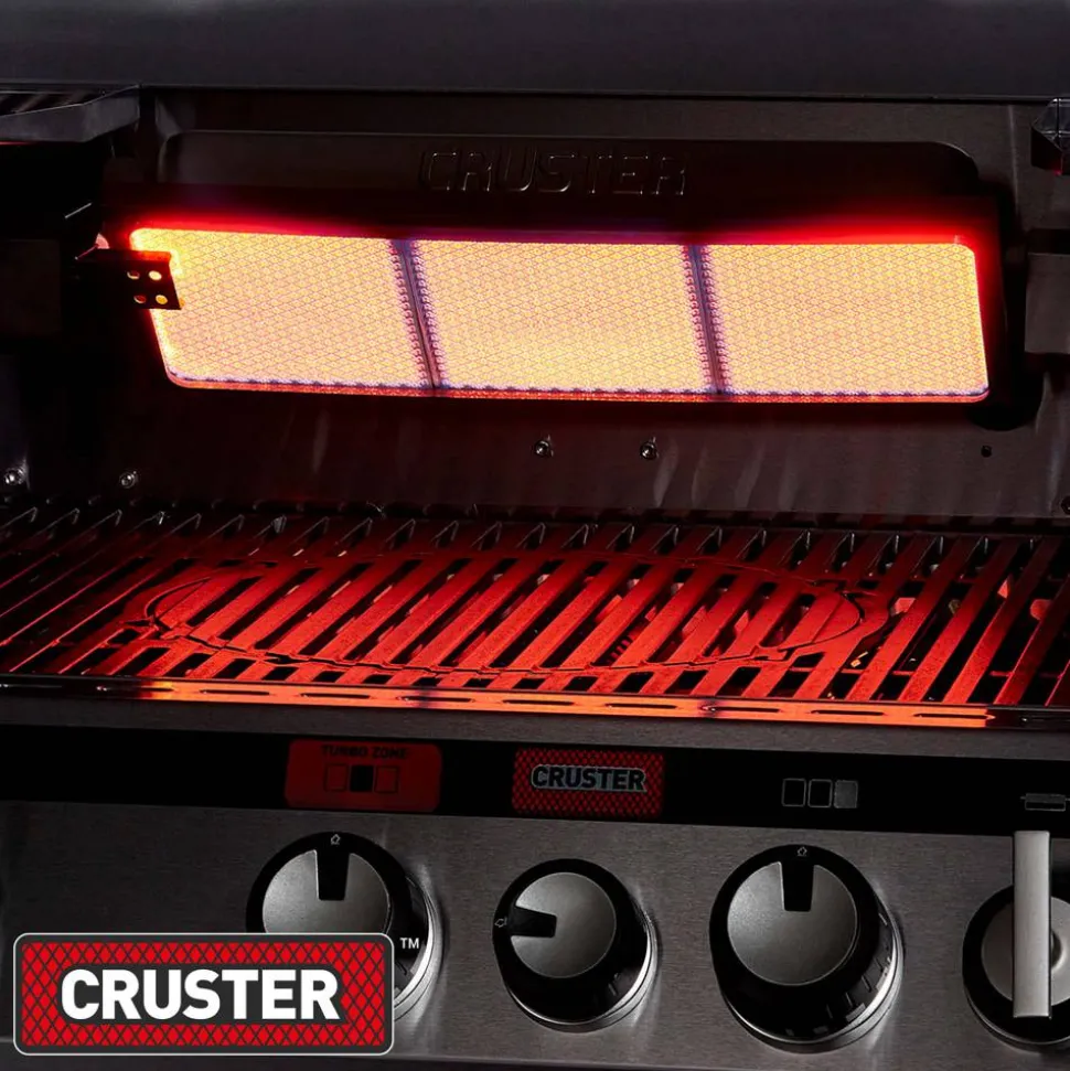 Gasgrill 'Cruster IK Uniq Pro 3' schwarz, silber 147 x 121 x 69,5 cm