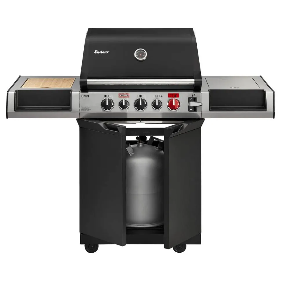 Gasgrill 'Cruster Uniqe 3' schwarz/silber 145 x 120 x 65,5 cm