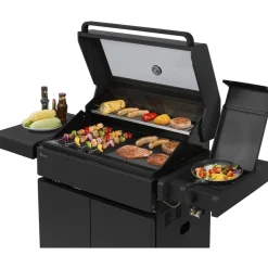 Gasgrill 'Hicksville' schwarz 161 x 119 x 62 cm
