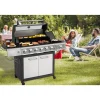 Gasgrill 'Long Beach' silbern 121 x 161 x 59,5 cm