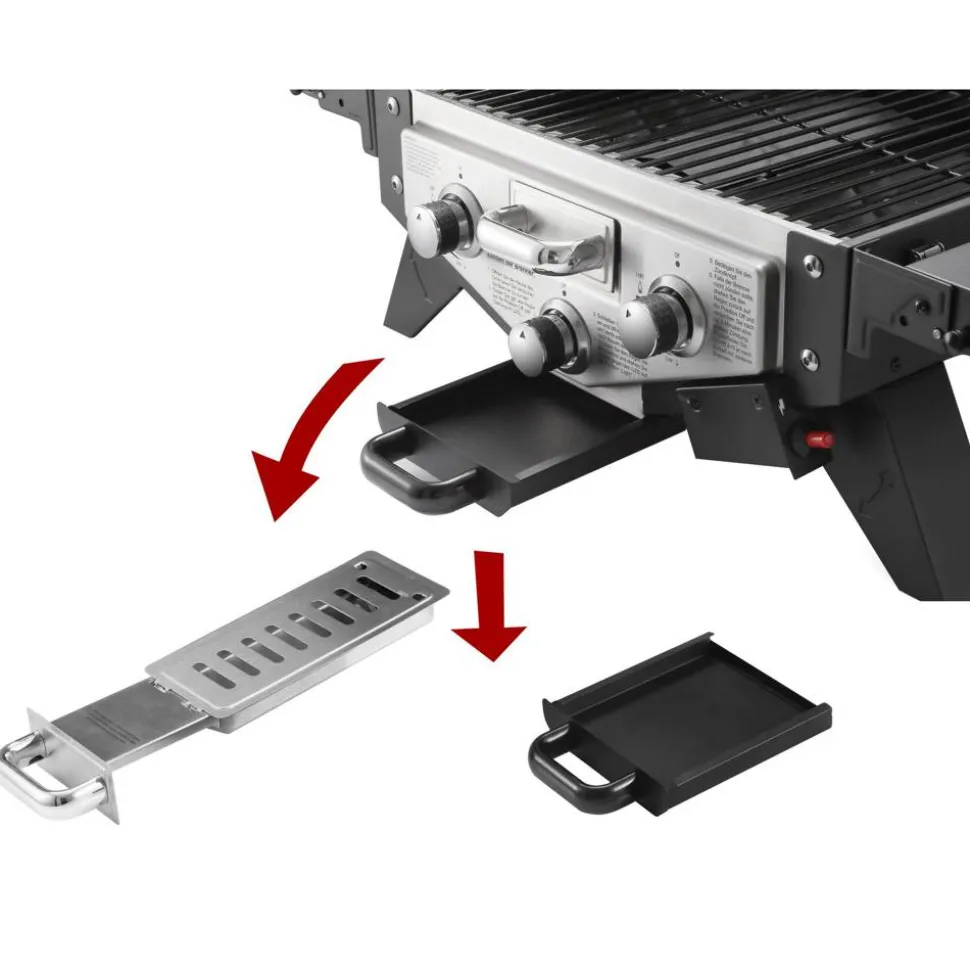 Gasgrill 'Medison' silbern 118,5 x 52 x 38 cm