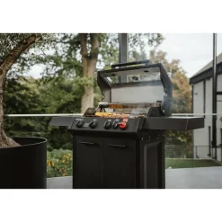 Gasgrill 'Monroe ProX 4 SIR Turbo Shadow' schwarz 153,5 x 58 x 118,5 cm