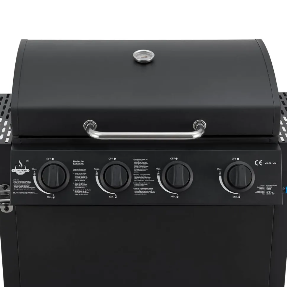 Gasgrill 'San Jose' schwarz 114 x 101,5 x 51 cm