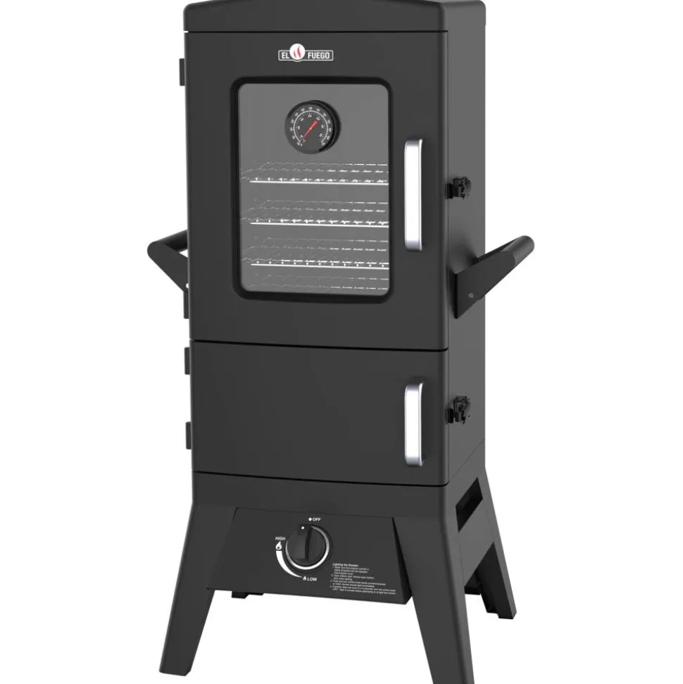 Gasgrill-Smoker 'Portland W2' schwarz 50 x 107 x 48 cm