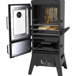 Gasgrill-Smoker 'Portland W2' schwarz 50 x 107 x 48 cm