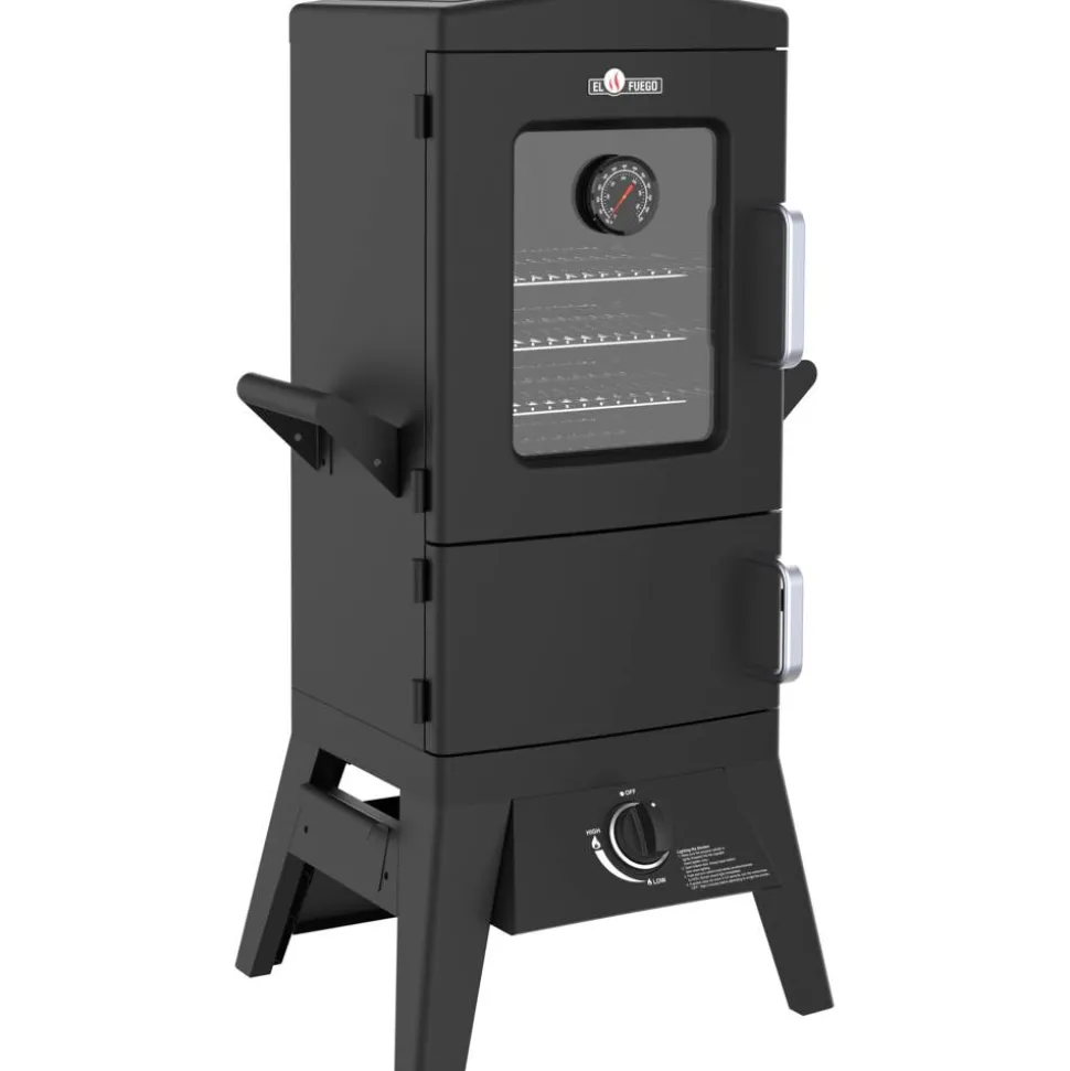 Gasgrill-Smoker 'Portland W2' schwarz 50 x 107 x 48 cm