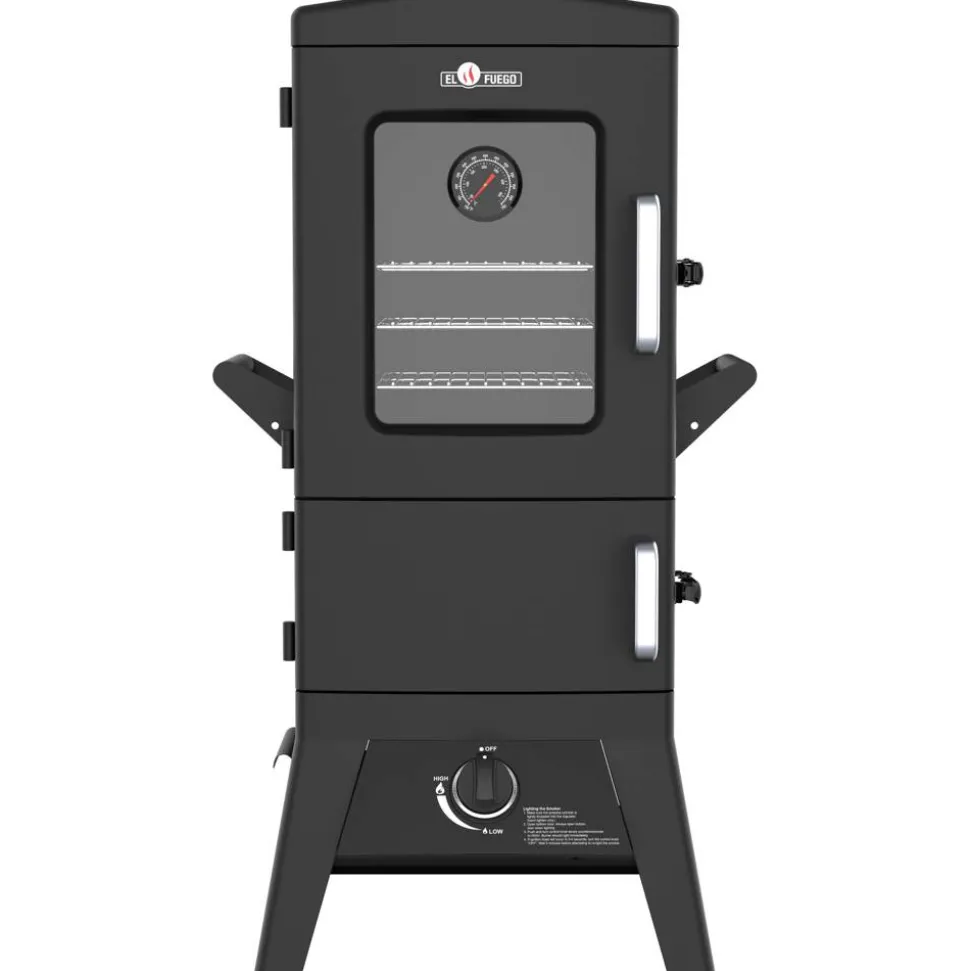 Gasgrill-Smoker 'Portland W2' schwarz 50 x 107 x 48 cm
