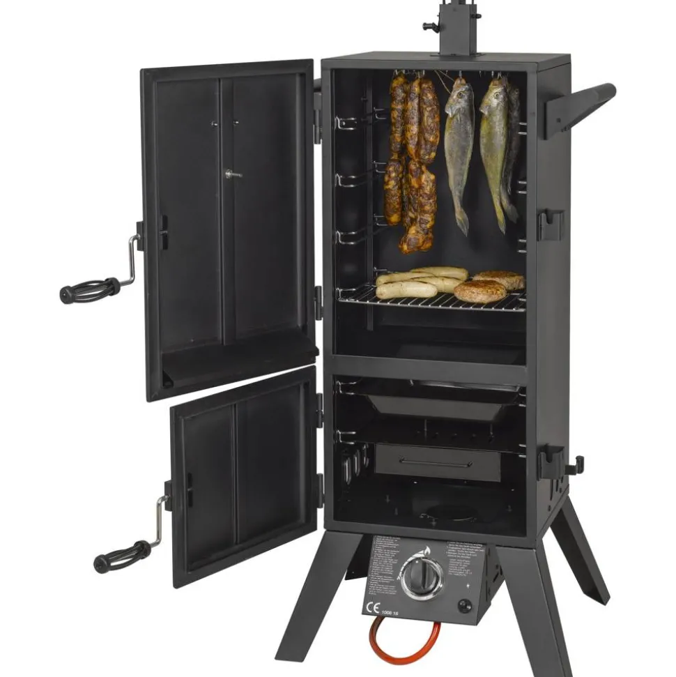 Gasgrill-Smoker 'Portland XL' schwarz 64 x 127,5 x 50 cm