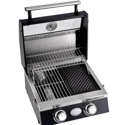 Gas-Tischgrill 'Videro G2-P' schwarz 45 x 45 x 34,7 cm