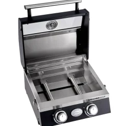 Gas-Tischgrill 'Videro G2-P' schwarz 45 x 45 x 34,7 cm