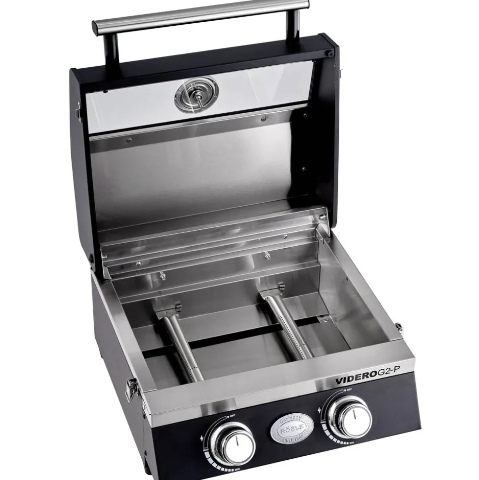 Gas-Tischgrill 'Videro G2-P' schwarz 45 x 45 x 34,7 cm