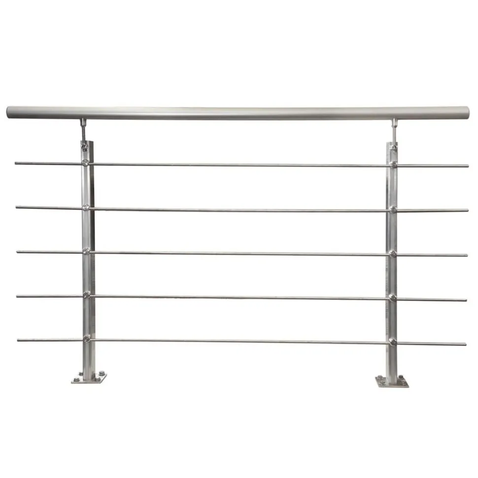 Geländerset 'CB2' Aluminium eloxiert Bodenmontage 1500 mm