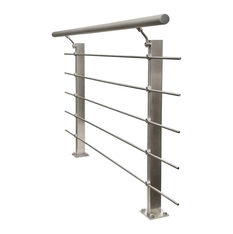 Geländerset 'CB2' Aluminium eloxiert Bodenmontage 1500 mm