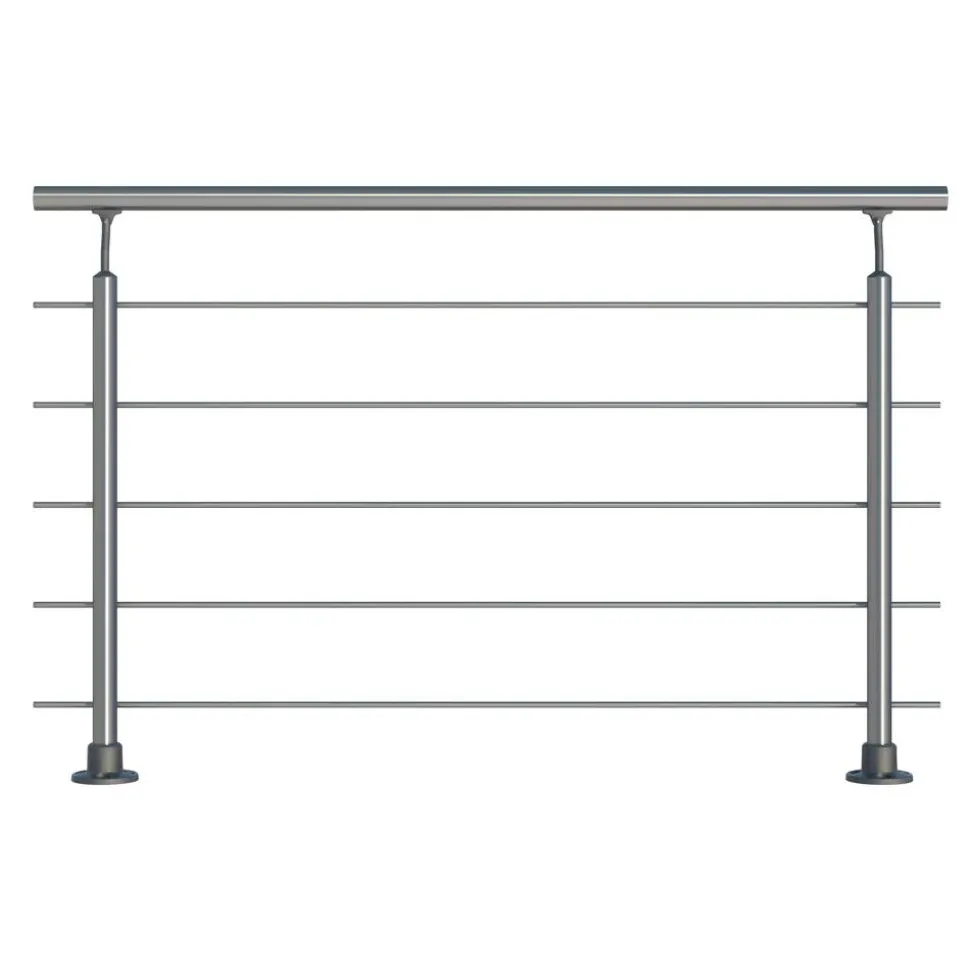 Geländerset 'PS 010' Aluminium 150 cm Bodenmontage