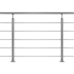Geländerset 'PS 500' Edelstahl 150 cm Bodenmontage