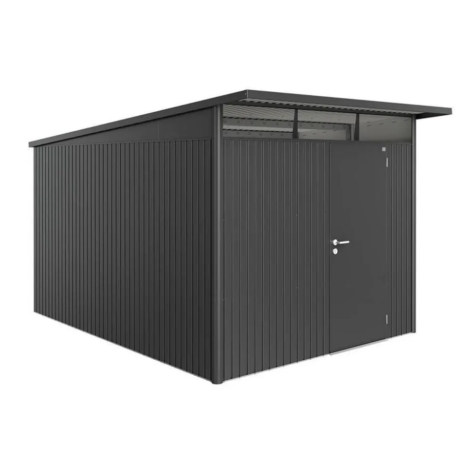 Gerätehaus 'AvantGarde' Gr. A8 dunkelgrau-metallic 260 x 380 cm mit Standardtür