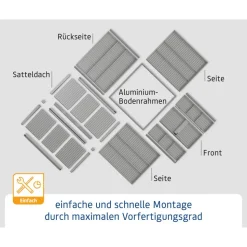 Gerätehaus 'Elegant-S Typ 1' moosgrün 238 x 107,8 cm, mit Einzeltür