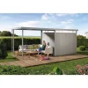 Gerätehaus 'HighLine 3' mit Doppeltür 275 x 235 cm Quarzgrau metallic