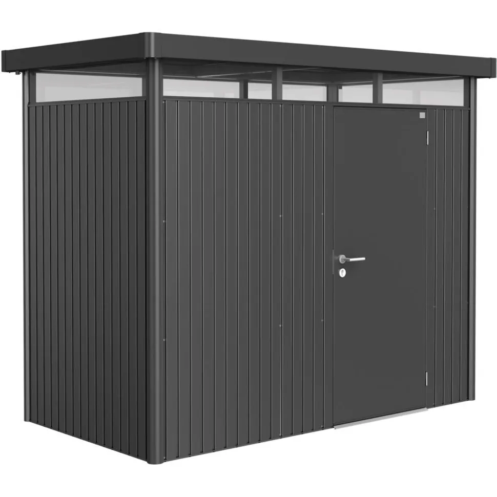 Gerätehaus 'HighLine" H1' dunkelgrau Einzeltür 275 x 155 x 222 cm