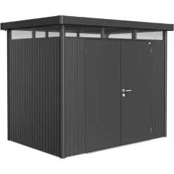 Gerätehaus 'HighLine H2' dunkelgrau Doppeltür 275 x 195 x 222 cm